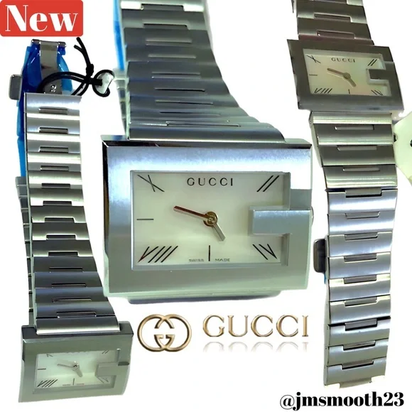🆕 Gucci silver mother of pearl bracelet watch